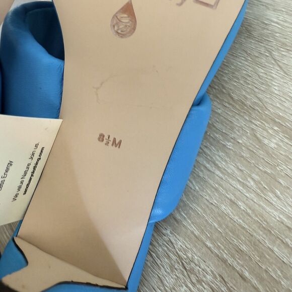 Sanctuary Women's Likely Square Toe Slip On Leather Sandal Size 8.5 M BLUE WIRE - Picture 8 of 16